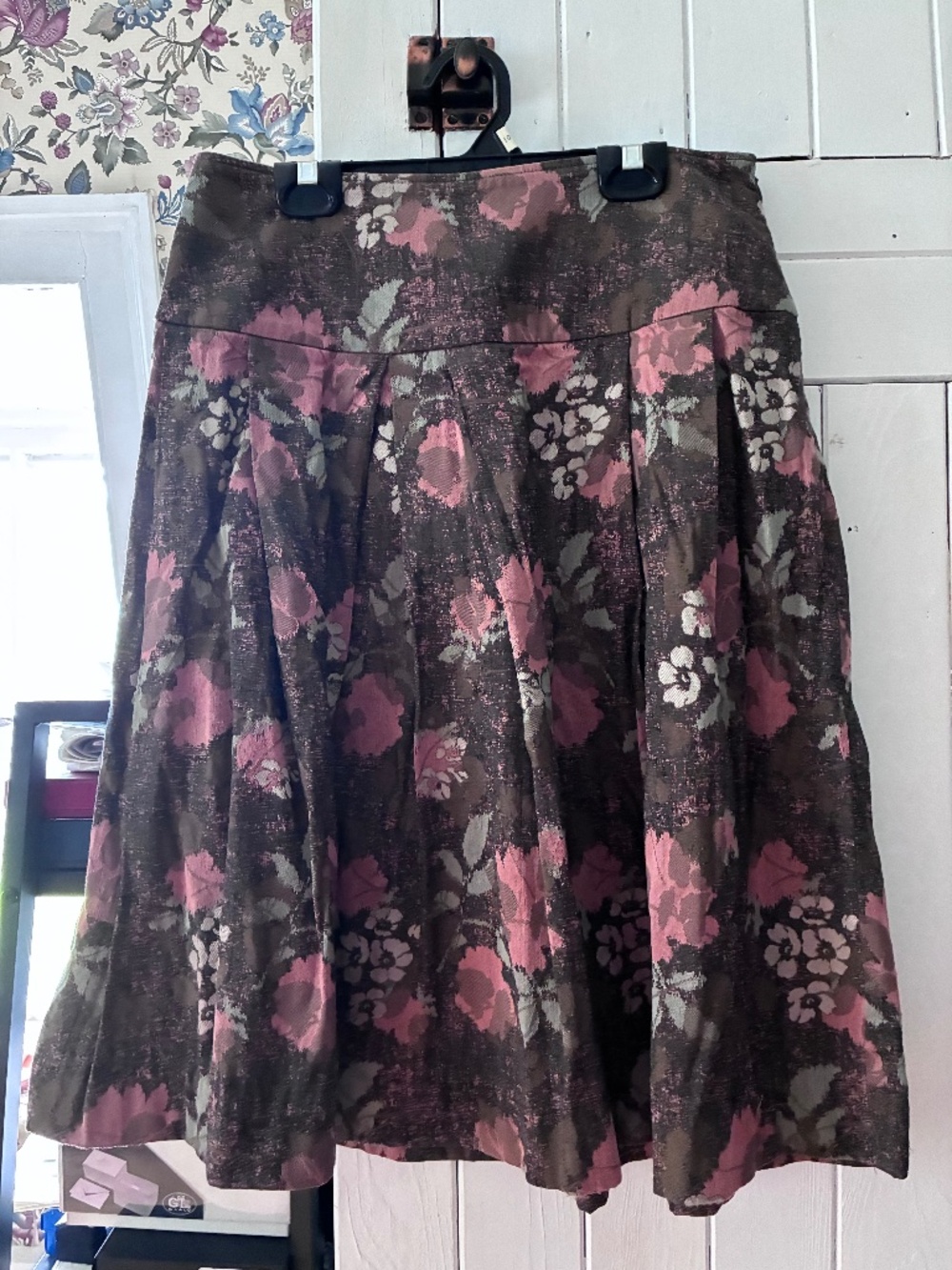 Dries Van Noten Rare Floral Jacquard Pleated Skirt